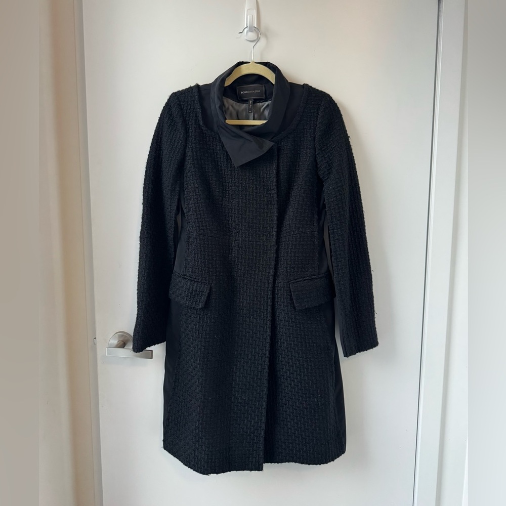 BCBGMAXAZRIA Textured Wool-Blend Coat – XXS